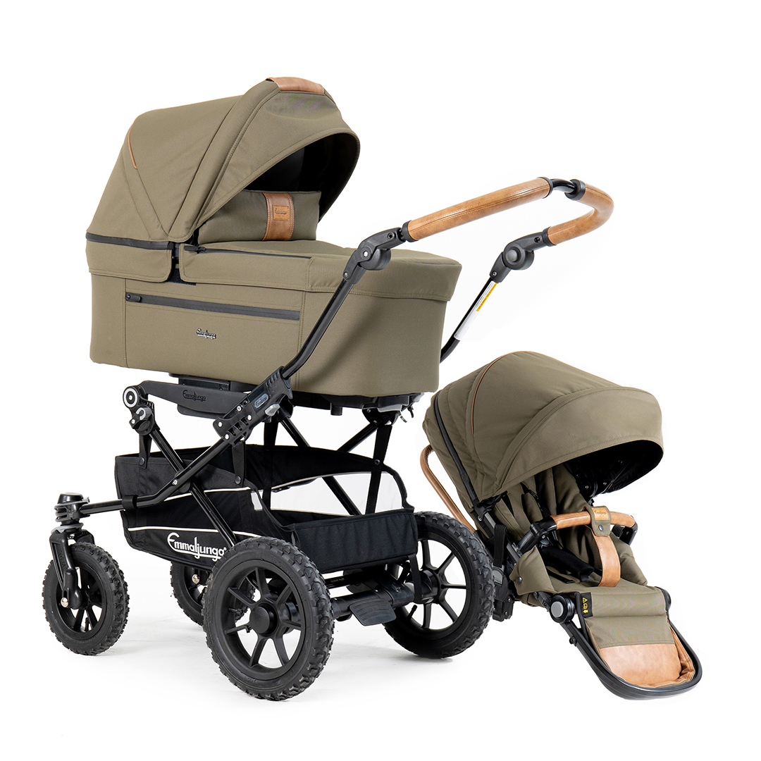 Emmaljunga Alu S barnevogn Ergo Outdoor Olive