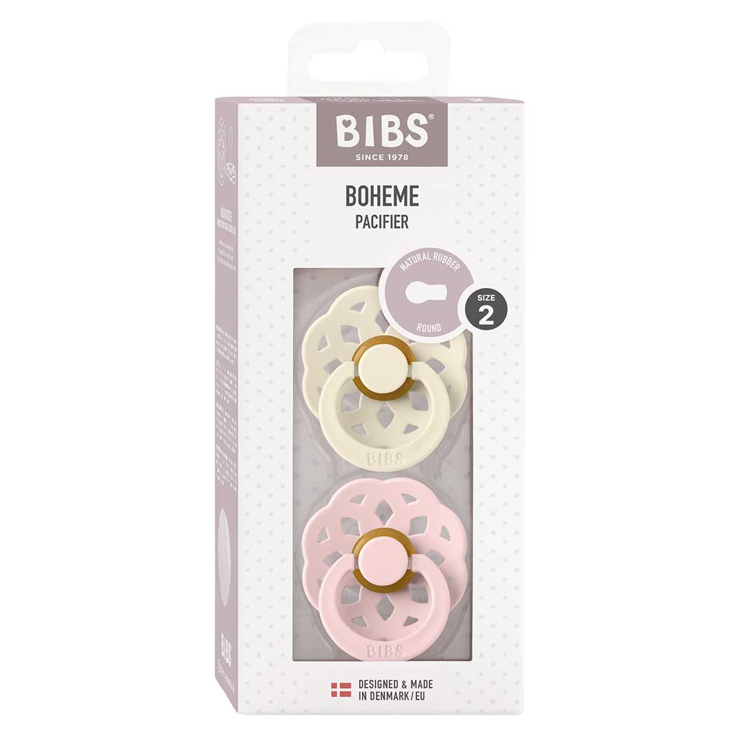 BIBS duk Boheme 2-pk 6-18m Ivory/Blossom