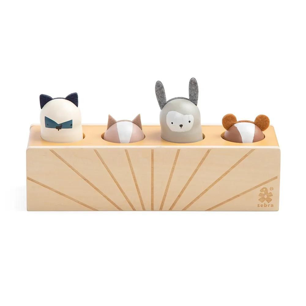 Sebra Wooden pop up-leketøy i tre