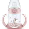 NUK Learner 150 ml Bambi er en sølfri drikkekopp
