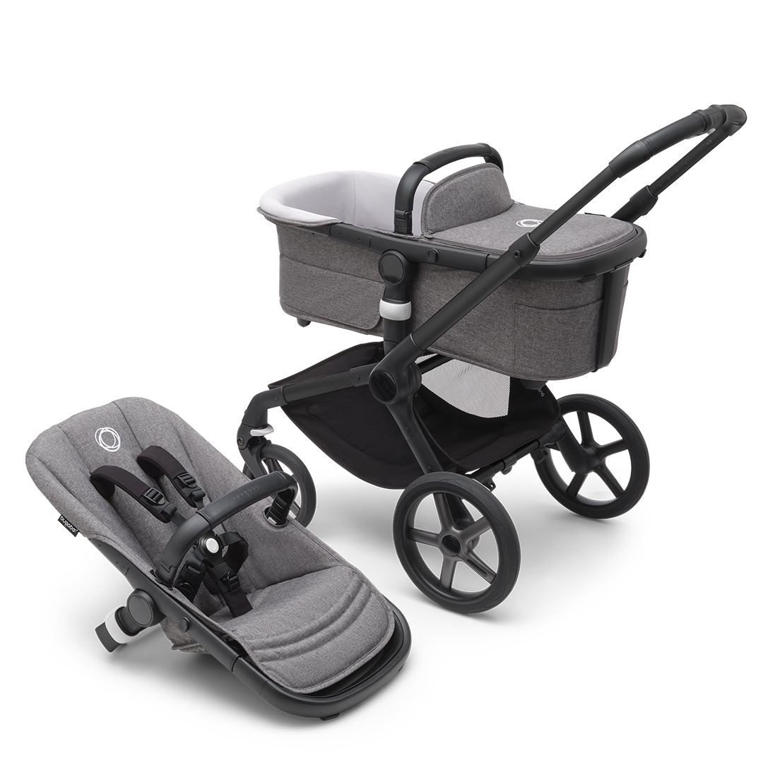 Bugaboo Fox 5 Bass Svart/gråmelert