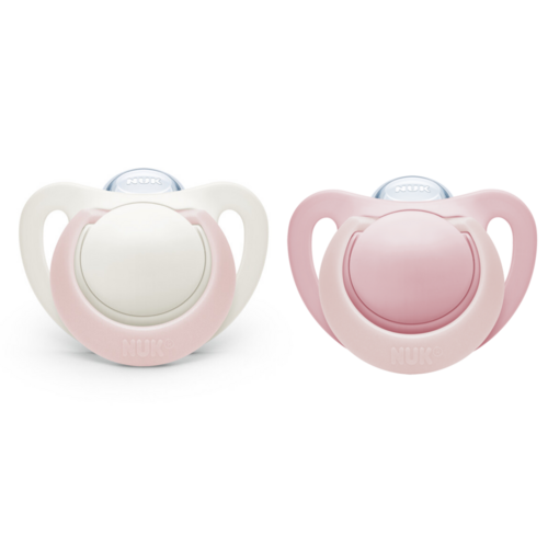NUK 0-2 m smokk Genius Silicon S0 Rose/White