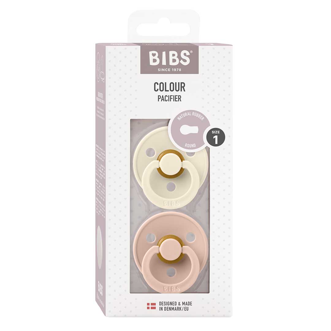 BIBS smokk 2-pakning 0-6m Elfenben/Blush