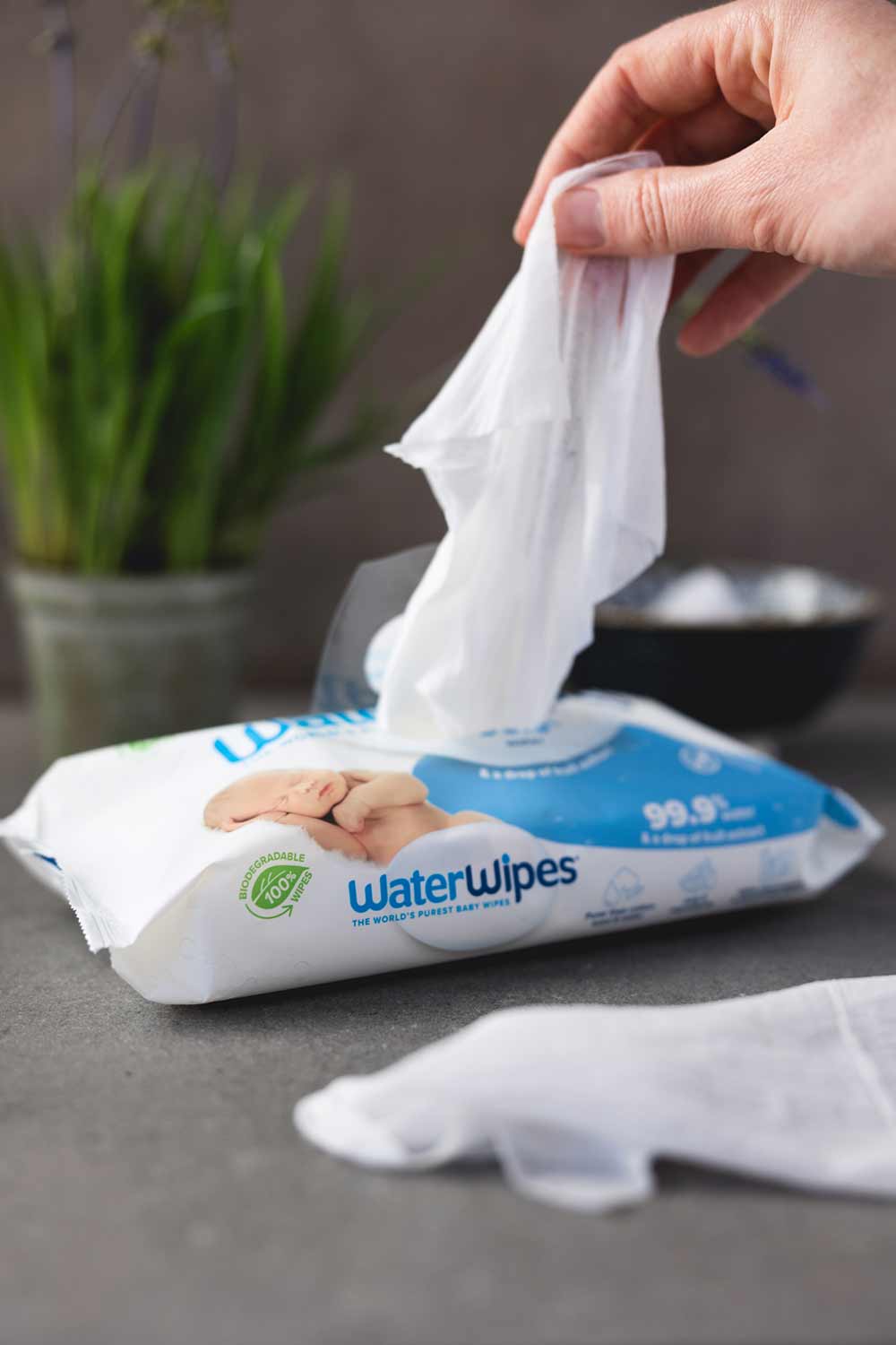 WaterWipes 3x60 stk plastfrie våtservietter