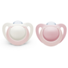 NUK 0-2 m smokk Genius Silicon S0 Rose/White