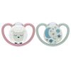 NUK Space Night silikon 6-18m Sau