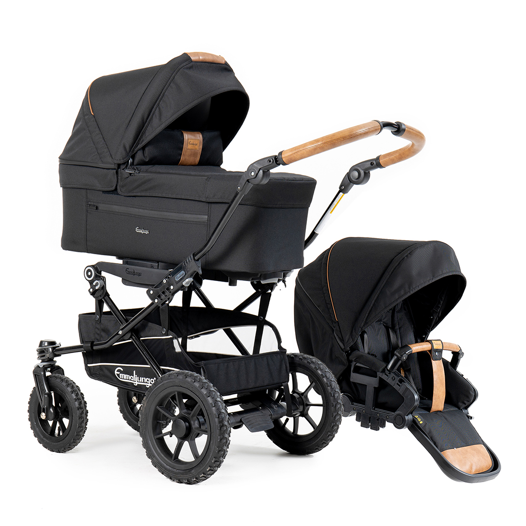 Emmaljunga Alu S barnevogn Flat Outdoor Black