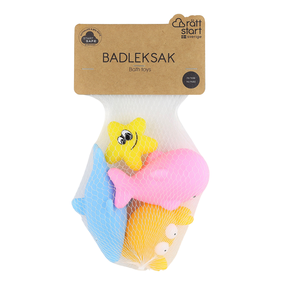 Right Start Coral Animal badeleker i 4-pakning