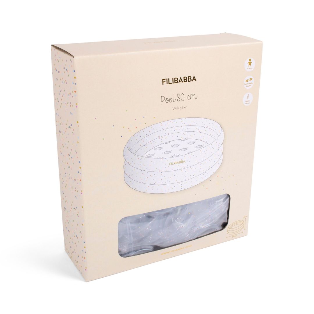 Filibabba Barnebasseng 80 cm Alfie Rainbow Glitter