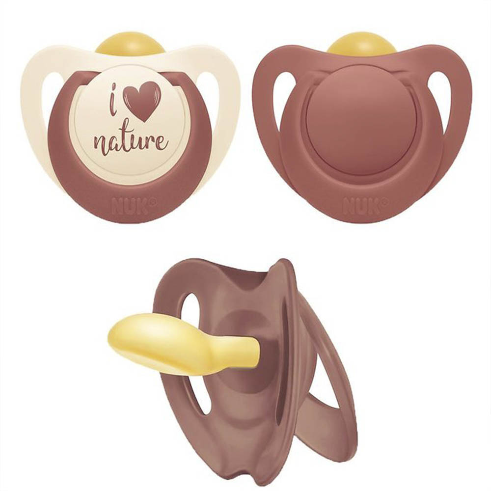 NUK for Nature smokk latex rød 18-36m