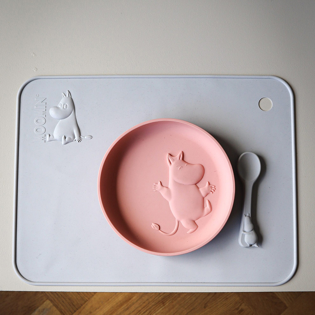 Right Start Mumin bordbrett i silikon Lovely Pink