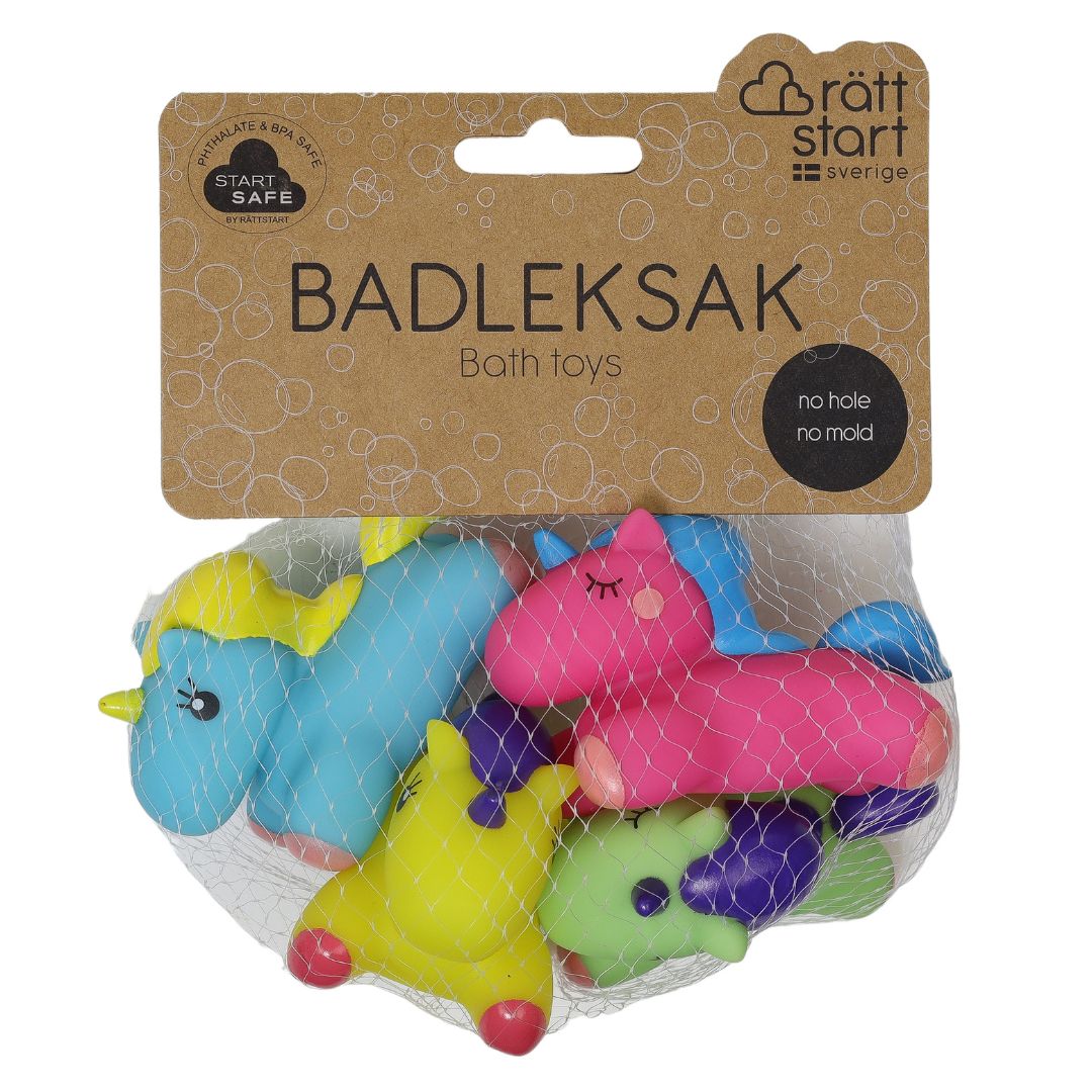 Right Start Badeleke Unicorns 4-pakning