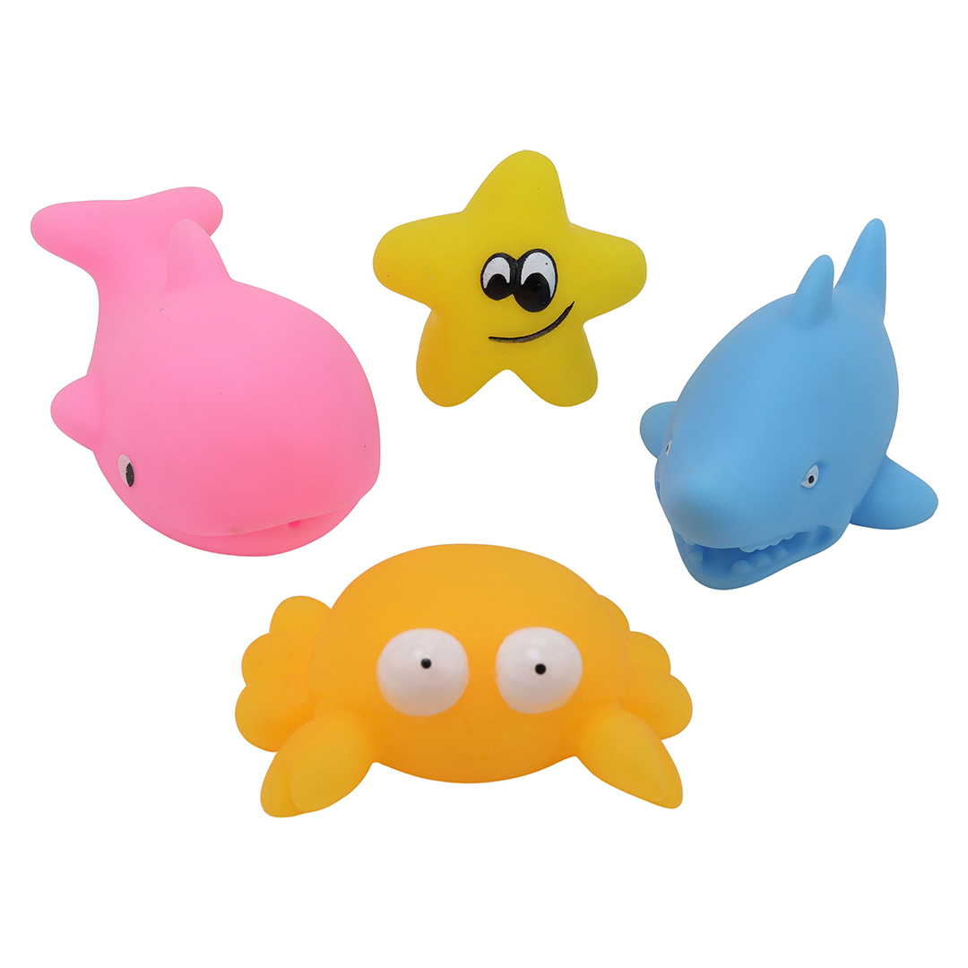 Right Start Coral Animal badeleker i 4-pakning