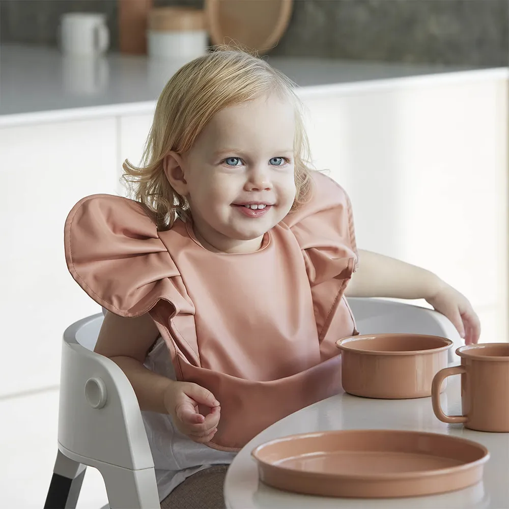 Elodie Bib Soft Terracotta Wings