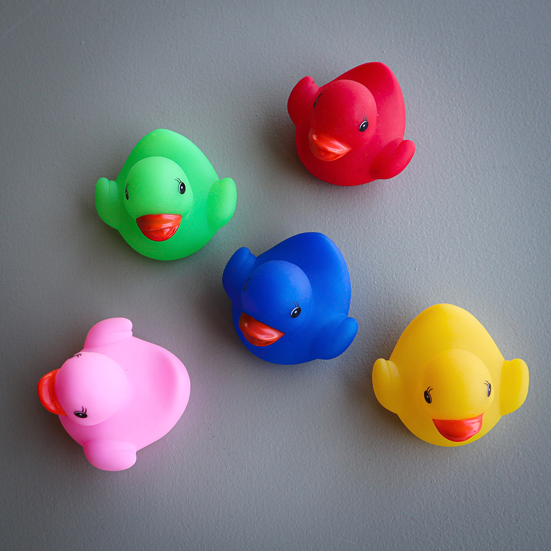 Right Start Badeleker Rainbow Ducks 5-pakning