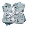 Done by Deer Muslin-teppe 2-pakning Contour Blue