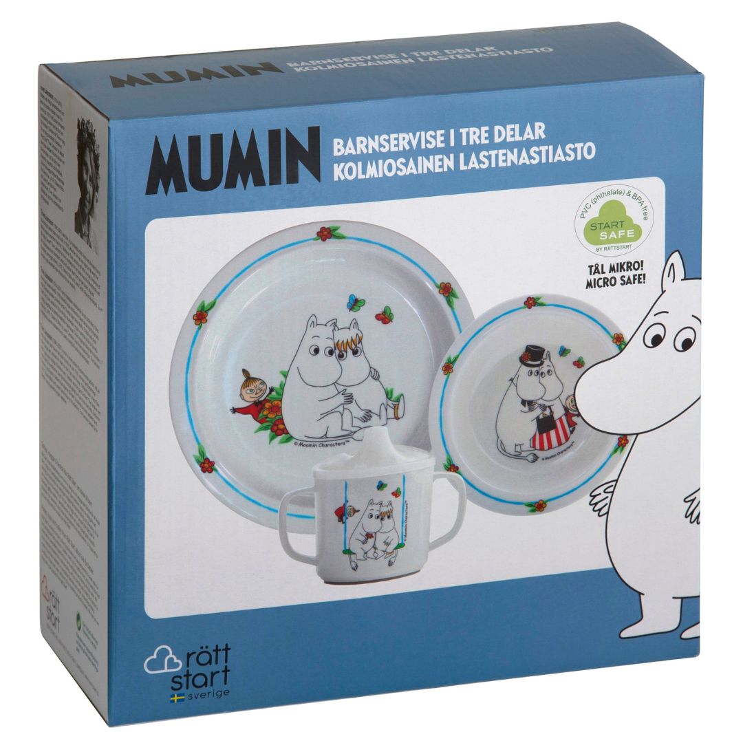 Right Start Mumin, servise for barn, 3 deler