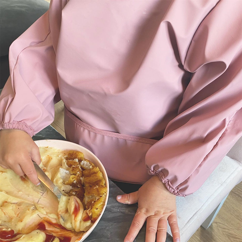 Fresh Kid Bib med rosa erme