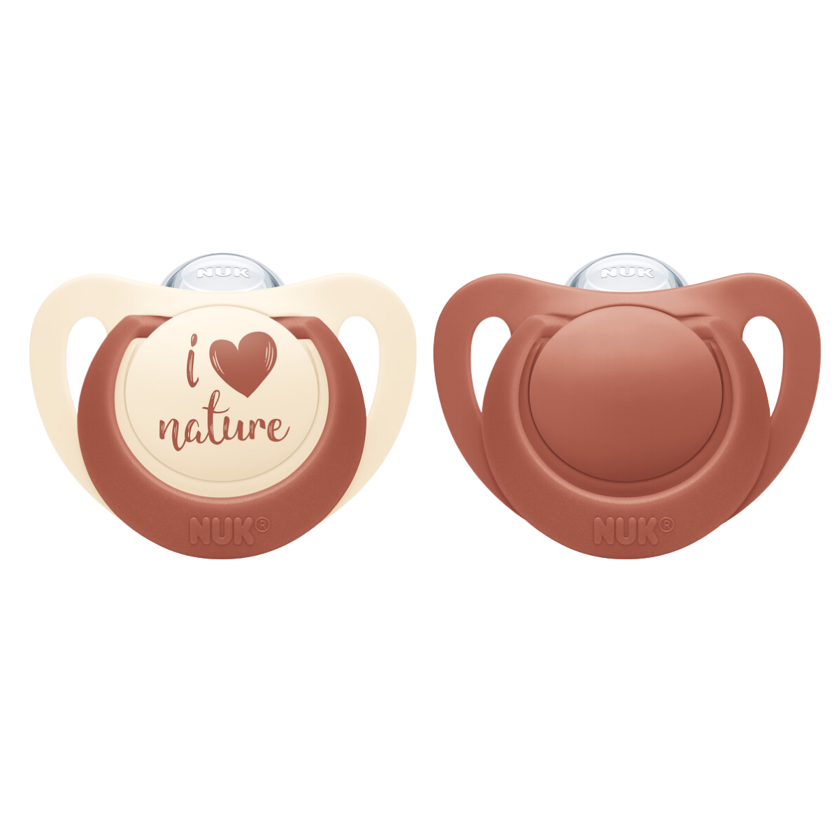 NUK for Nature smokk i silikon Rød 6-18m