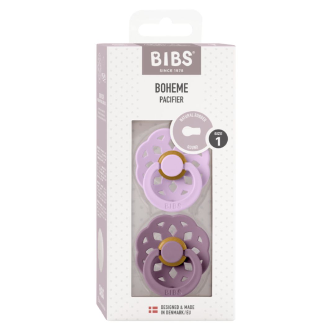 BIBS duk Boheme 2-pk 0-6m Violet Sky/Mauve