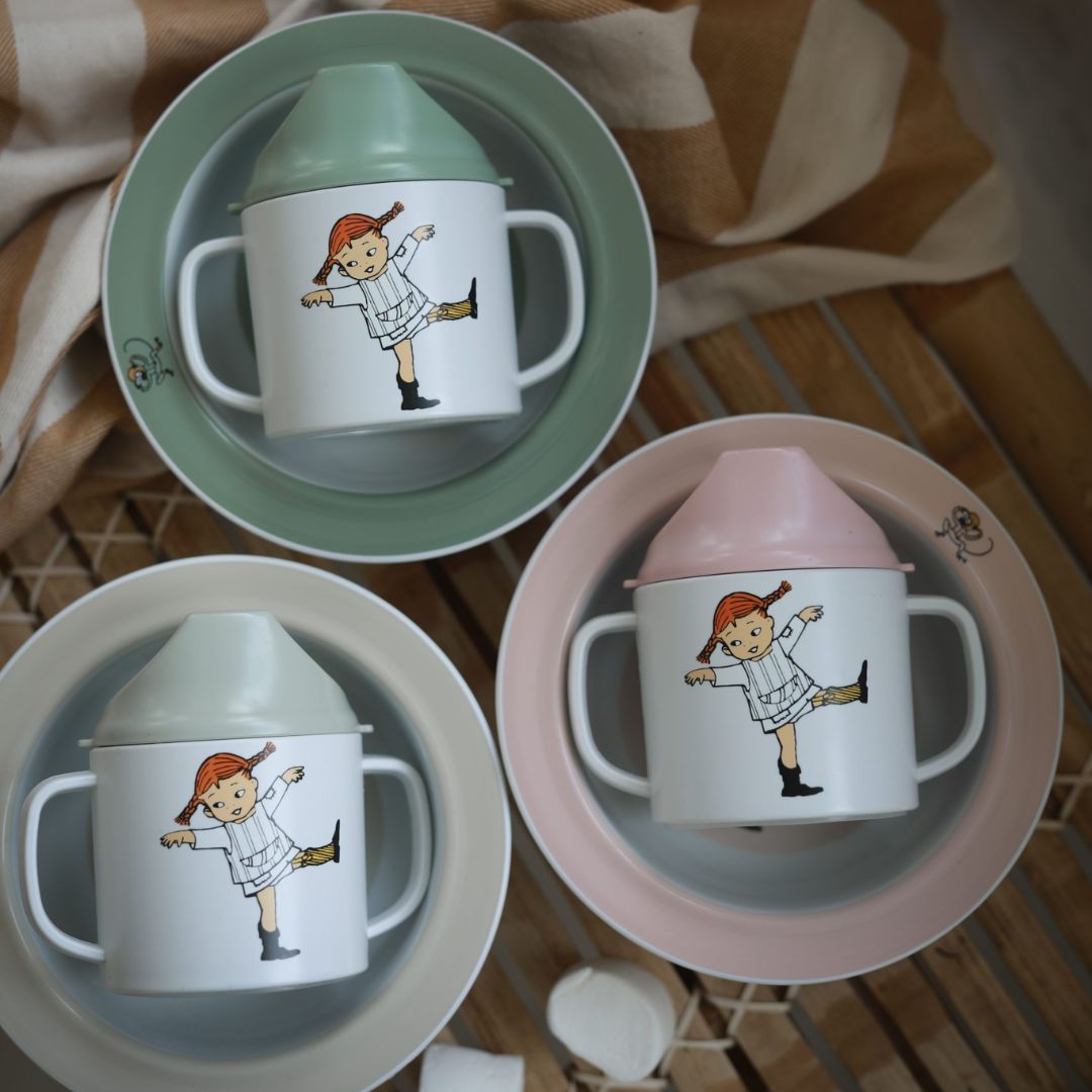 Right start Pippi Sirkus Sugekopptallerken rosa