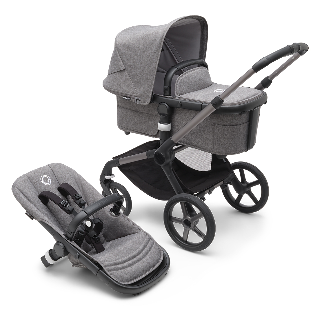 Bugaboo Fox 5 barnevogn Gråmelert